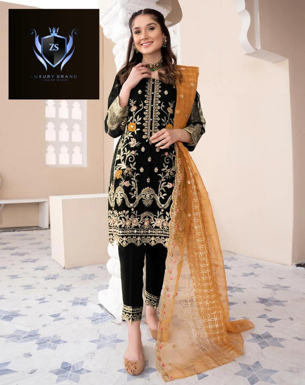 Full Embroidered Shirt with Embroidered Dupatta